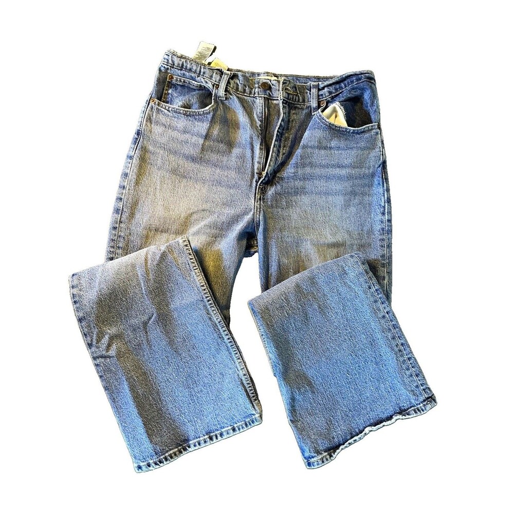 Levi's Premium Men’s High Rise 70’s Flare Blue Medium Wash Denim Jeans 31 X 32